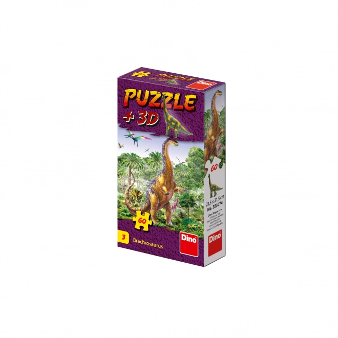 Puzzle mit Dinosaurier-Figur: Tyrannosaurus Rex 60 Teile