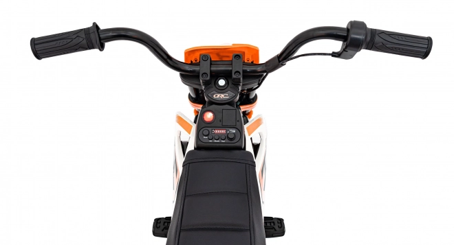 Kinderfahrt auf dem Motorrad PANTONE 361C Orange mit EVA-Rädern und Audiopanel