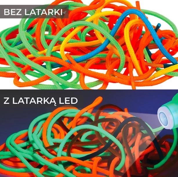 Fluo Spaghetti Set mit LED-Lampe