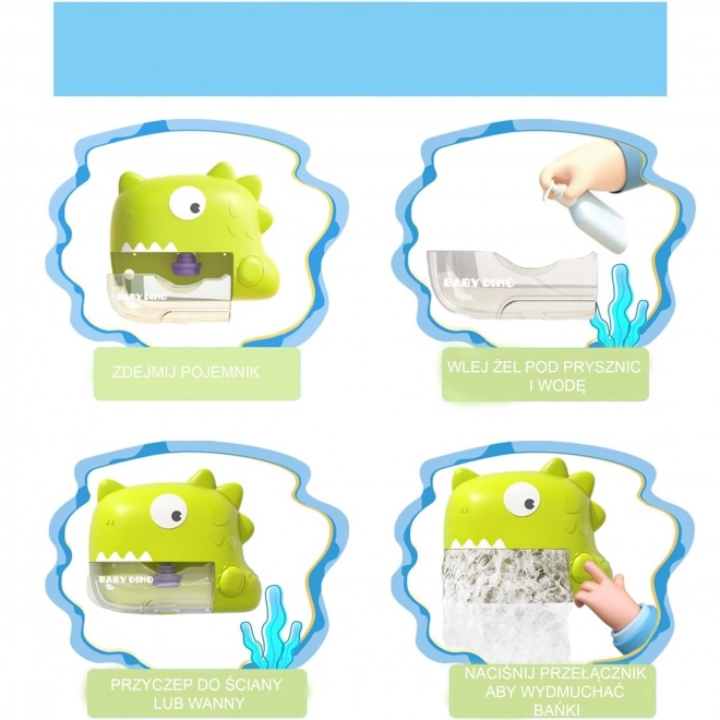 Woopie Wasserspielzeug Dino zum Blasenmachen Orange