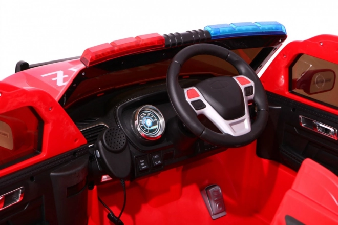 Kinder Feuerwehr SUV Batterie betrieben + Sirenen + Lichter + Megafon + Fernsteuerung + langsamer Start + Aufkleber