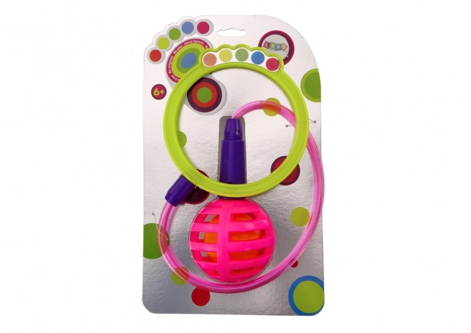 Springender Skipper Hula Hoop für den Fuß Pink mit LEDs