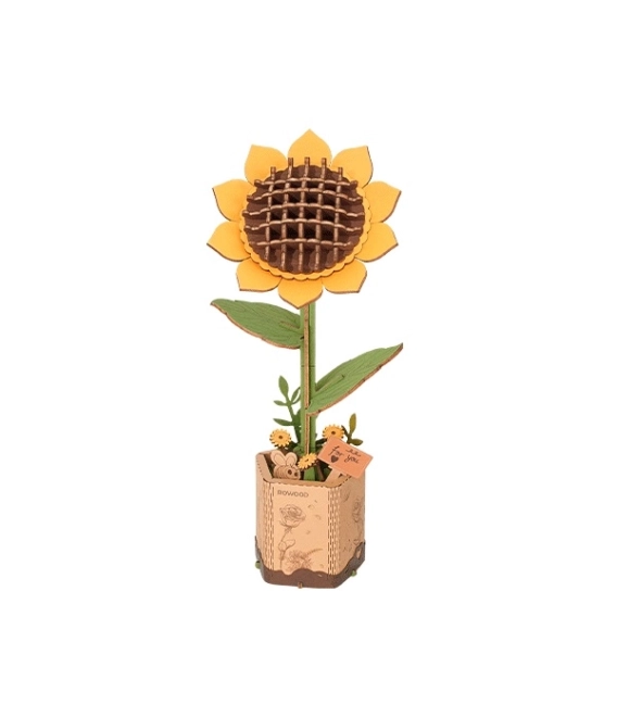 RoboTime Holz 3D Puzzle Sonnenblume