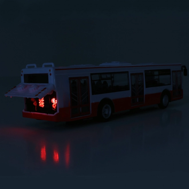 Spielzeugbus mit tschechischer Haltestellenansage