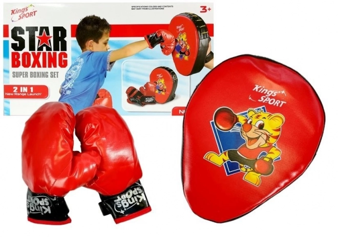 Boxset Handschuhe und Schild Kampfsport