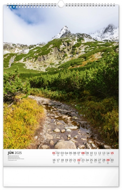 Wandkalender Slowakische Nationalparks 2025