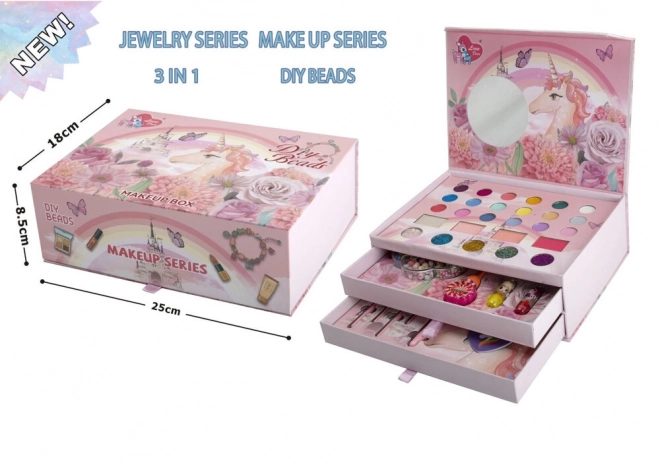 3-in-1-Make-up Schmuckkasten Set für Kinder