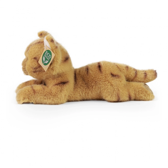 Plüschkatze liegend braun ECO-FRIENDLY