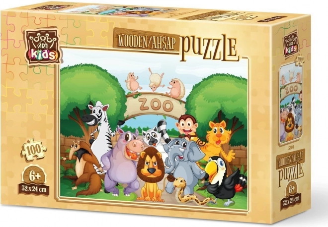 Holzpuzzle Willkommen im Zoo 100 Teile