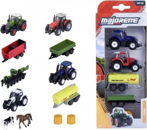 Metallische Bauernhof-Fahrzeuge – Set mit 5 Stück