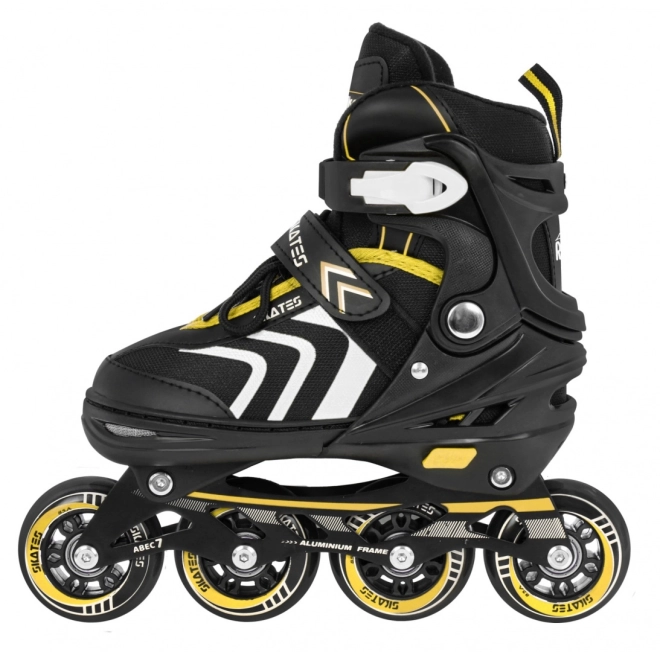 4-in-1 Rollschuhe, Schlittschuhe, Skates Set für Kinder Größe 29-33 Pink – Gelb