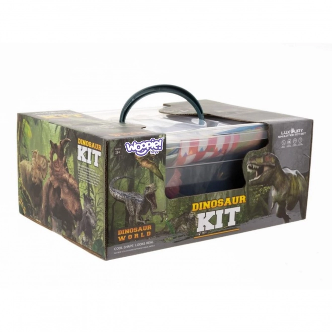 Dinosaurier-Figurenset mit Spielmatte und Tragekoffer