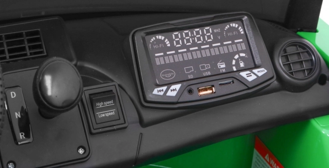 Mercedes-Benz GT R pro Kinder lackiert grün + 4x4 + Lüftungsöffnung + Fernbedienung + EVA + MP3 LED