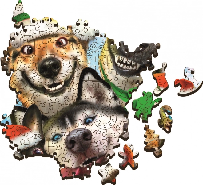 Holzpuzzle Origin Weihnachts-Hunde 501 Teile von TREFL