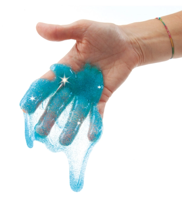 Glänzender blauer Schleim