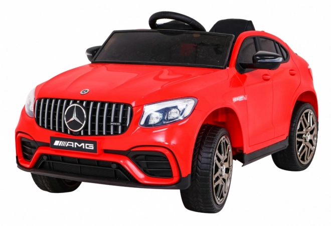 Mercedes Benz GLC63S für Kinder Rot + Fernbedienung + Antrieb 4x4 + MP3 LED + EVA + sanfter Start