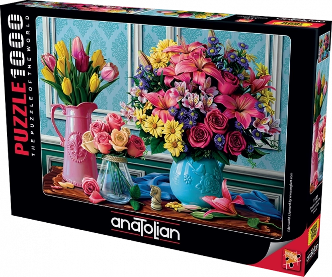 Blumen in der Vase 1000 Teile Puzzle