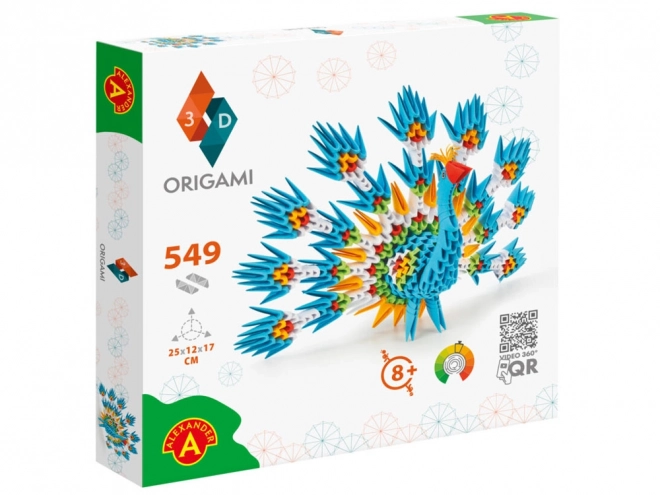 Kreatives Origami 3D Set Pfau