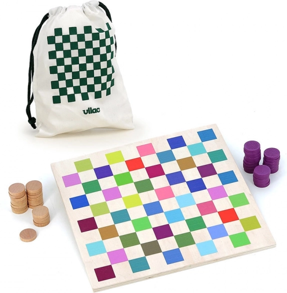 Vilac Buntes Holz-Spiel Dame