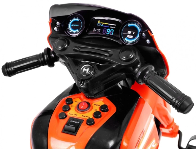 Elektrisches Dreirad 3-in-1 für Kinder Rot mit Schaumstoffgriff und Audio LED