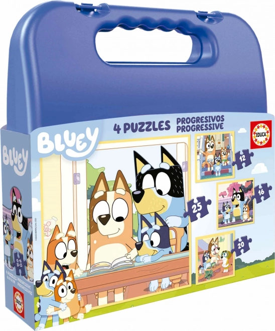 Educa Puzzle Bluey 4-in-1 im Koffer