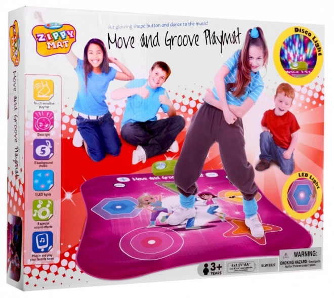 Tanzmatte Move and Groove für Kinder ab 3 Jahren - Geschicklichkeitsspiel mit Sound und Lichteffekten