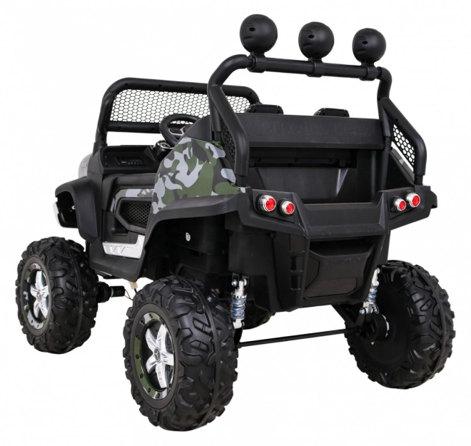 Mercedes Benz Unimog für Kinder Moro-Lack + Antrieb 4x4 + Fernbedienung + Gepäckraum + langsamer Start + MP3 LED