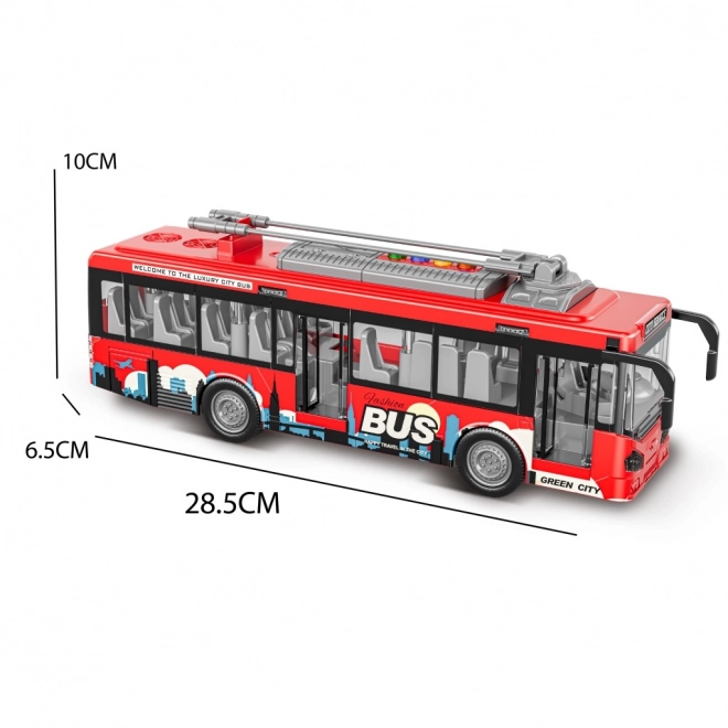 Realistischer Trolleybus mit Licht- und Soundeffekten