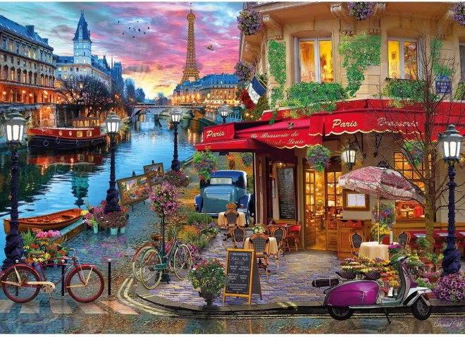 Puzzleset Sonnenuntergang über der Seine