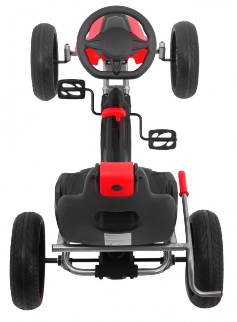 Grand Ride Tret-Gokart für Kinder 3+ Rot + EVA Räder + Verstellbarer Sitz + Handbremse