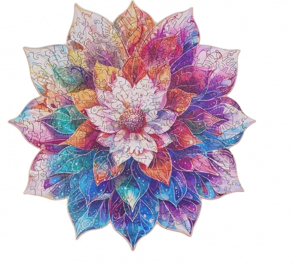 Holzpuzzle Blumenmandala