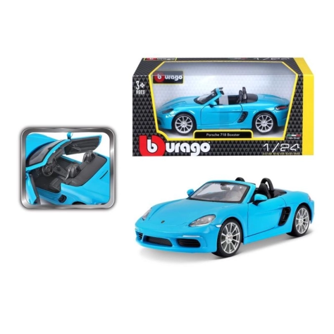 Bburago Porsche 718 Boxster Modellauto Blau