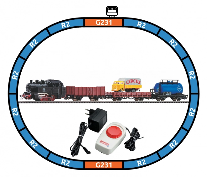 Piko Startset Güterzug mit Dampflokomotive BR 98 DB III