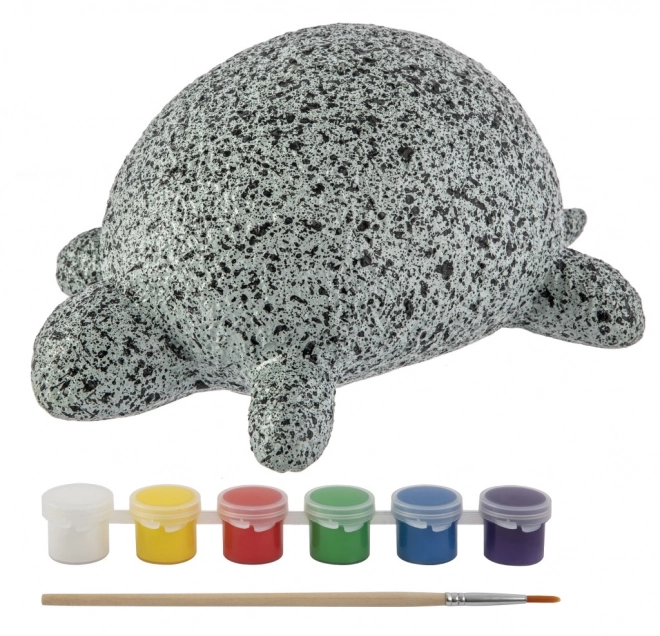 Malen auf Stein Schildkröte 12 cm