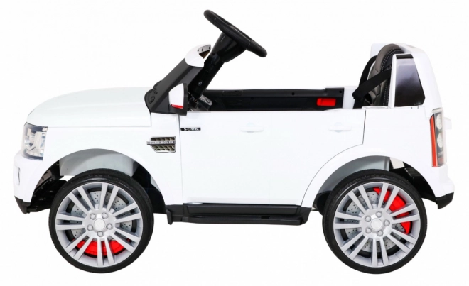 Land Rover Discovery Elektrisches Kinderauto weiß + Fernbedienung + EVA-Räder + langsamer Start + MP3 Radio