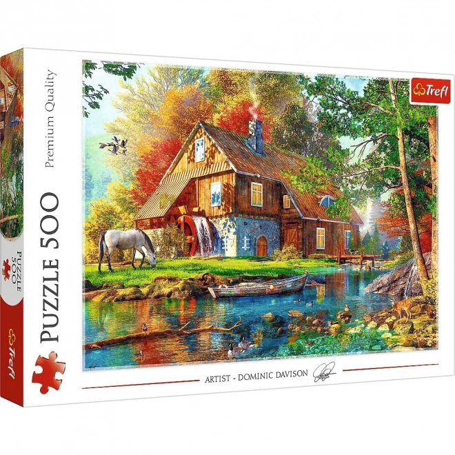 Puzzleset 500 Teile Flusshaus