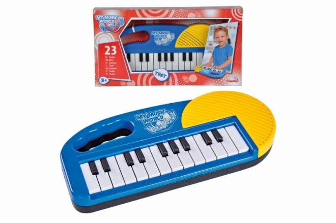 Blaue MMW Kinder-Keyboard mit Griff