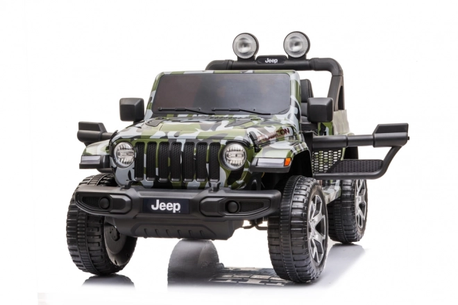 Jeep Wrangler Rubicon Kinder Elektroauto Kamuflage