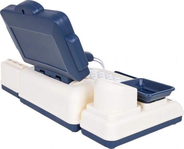 Waage und öffnende Geldschublade