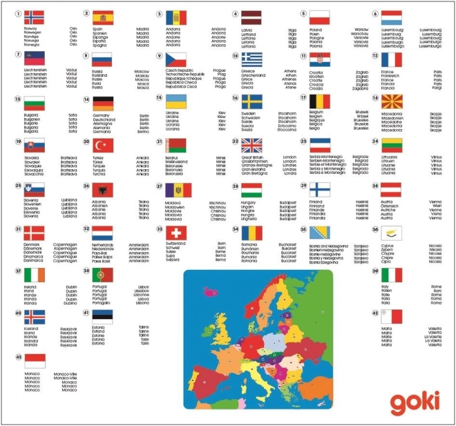 Puzzle Mapa Europy aus Holz