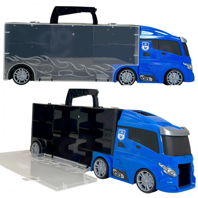 Woopie Polizeitransporter 3-in-1 Spielset Blau