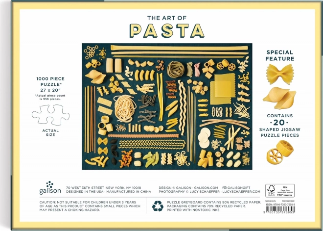 Galison Puzzle Kunst der Pasta 1000 Teile