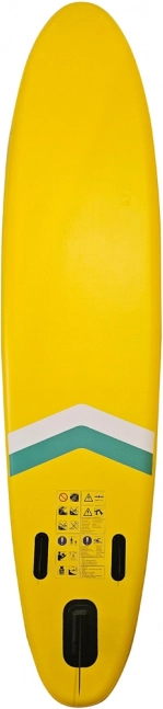 Gelbes aufblasbares SUP-Paddleboard 350 cm mit Sitz und Zubehör