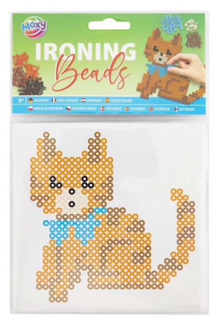 Bügelperlen Katze 15x15 cm