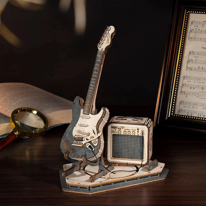RoboTime 3D Holzpuzzle Elektrische Gitarre
