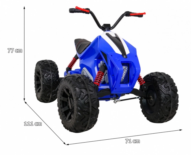 Lucky Seven Batterie Quad Blau + EVA Räder + Langsamer Start + LED + MP3 USB