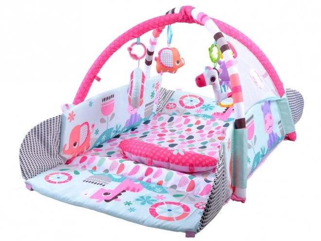 5-in-1 Baby-Spielmatte und Laufstall – rosa