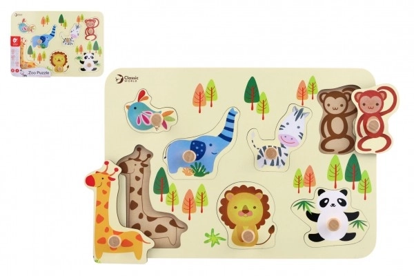 Puzzle-Formspiel Zoo aus Holz