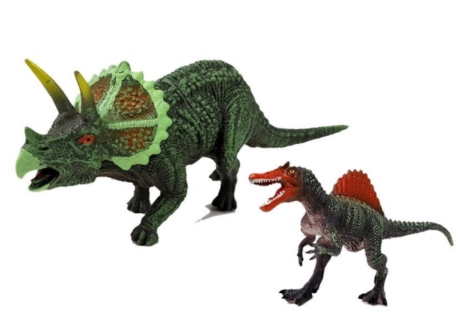 Dinosaurier Figuren Set Spinosaurus und Triceratops