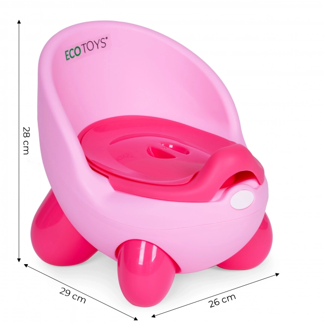 Kinder Töpfchen mit rutschfesten Beinen und herausnehmbarem Einsatz - Rosa ECOTOYS